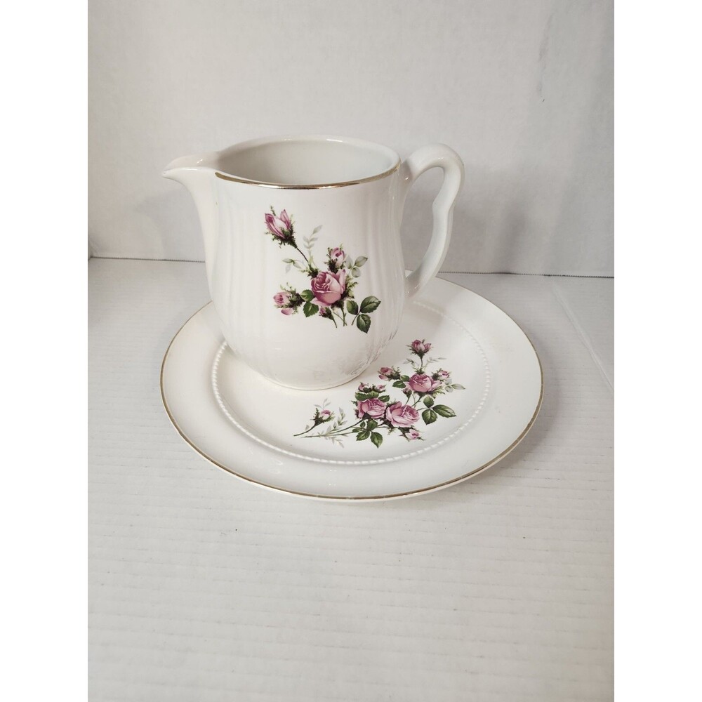 Primrose Pattern Ceramic Pitcher Hall China for Grand Union
